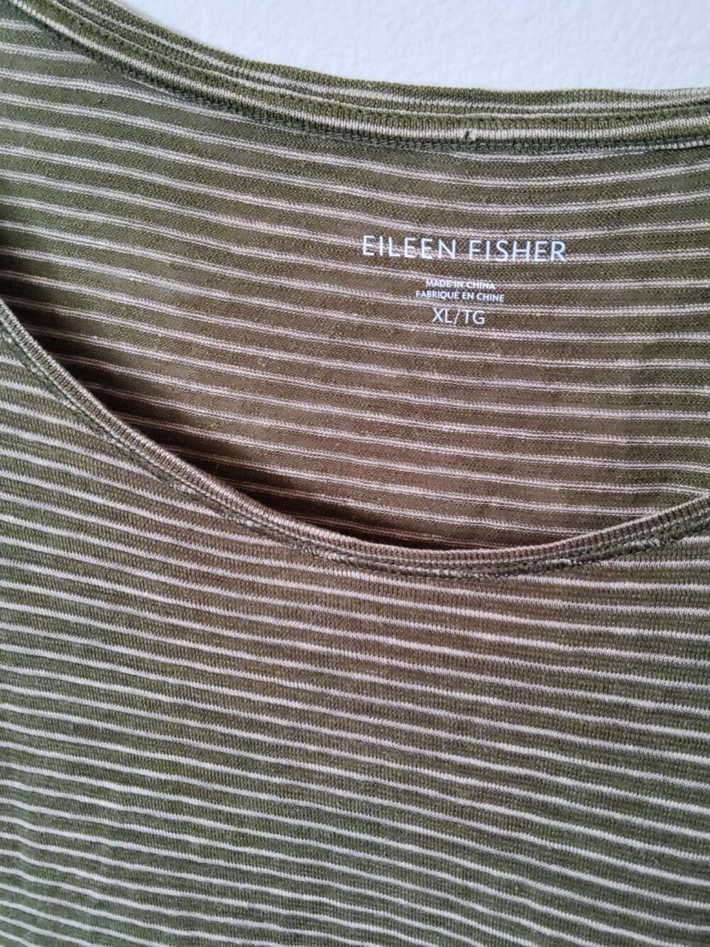 Eileen Fisher Olive Green T shirt dress size XL - Picture 2 of 2